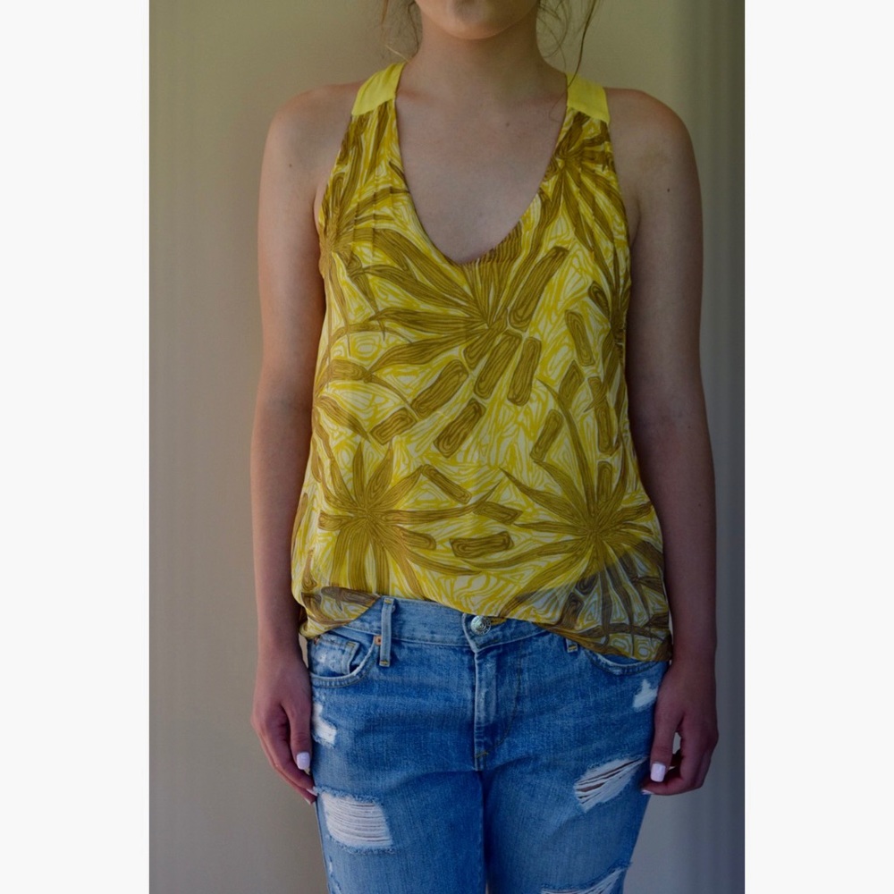 Anthro Tea & Honey Tank | Size Small